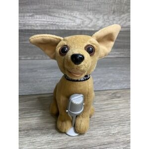 VTG Taco Bell Talking Chihuahua Plush Dog Singing with Microphone Not Working